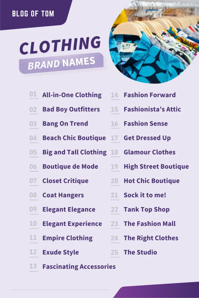 709+ Clothing Brand Names (BEST Ideas For 2024!)